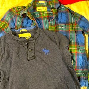 Boys Abercrombie great condition flannel and shirt